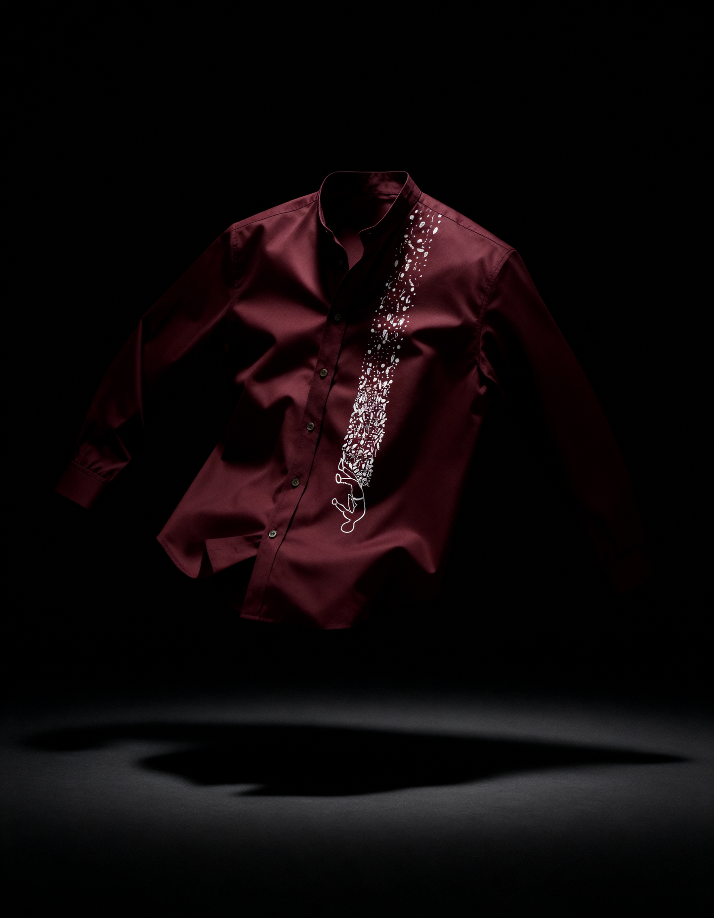 Ethereal Flow – Handcrafted Embroidered Shirt