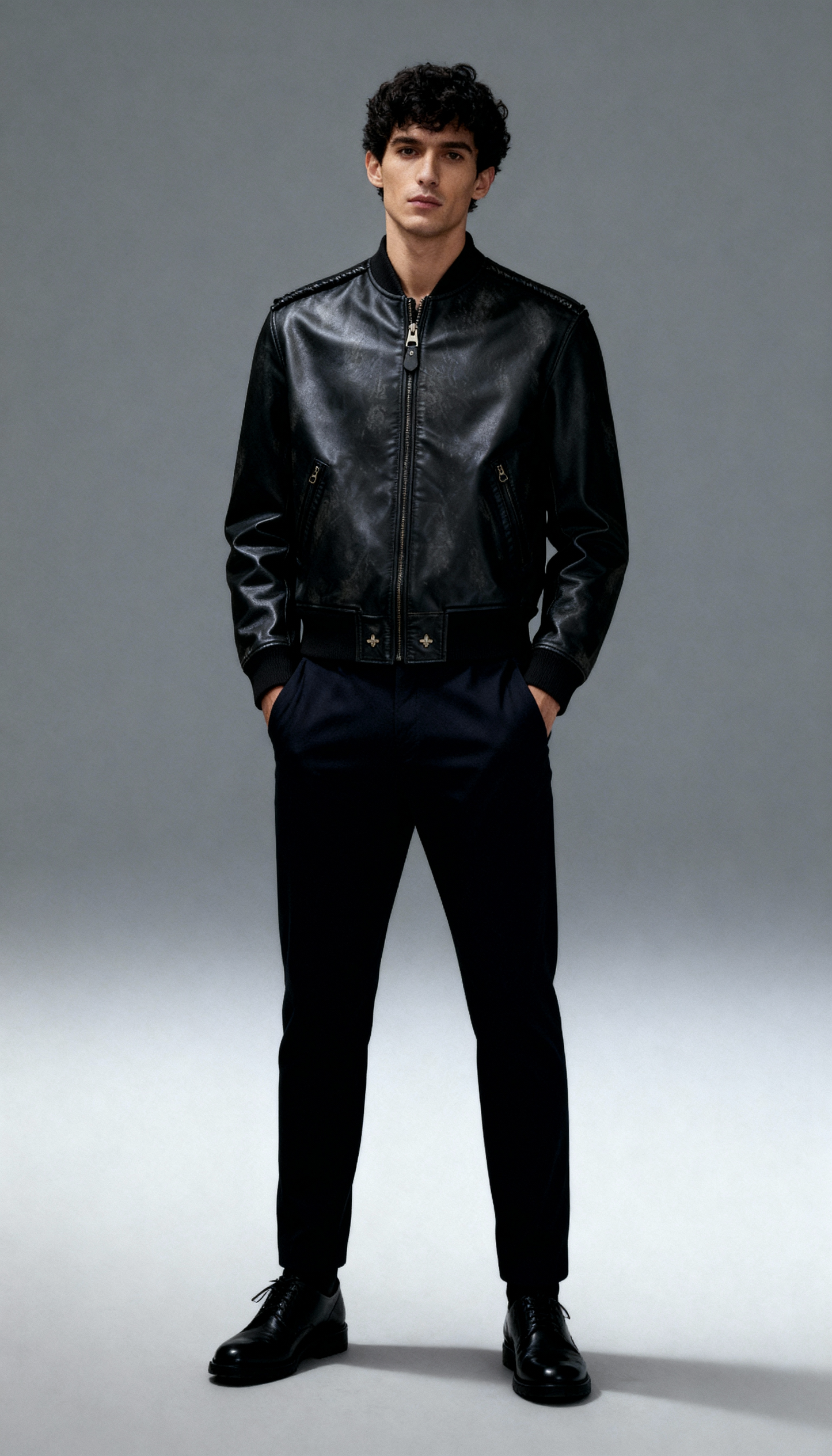 Throneborne –Handcrafted Embroidered Leather Bomber Jacket