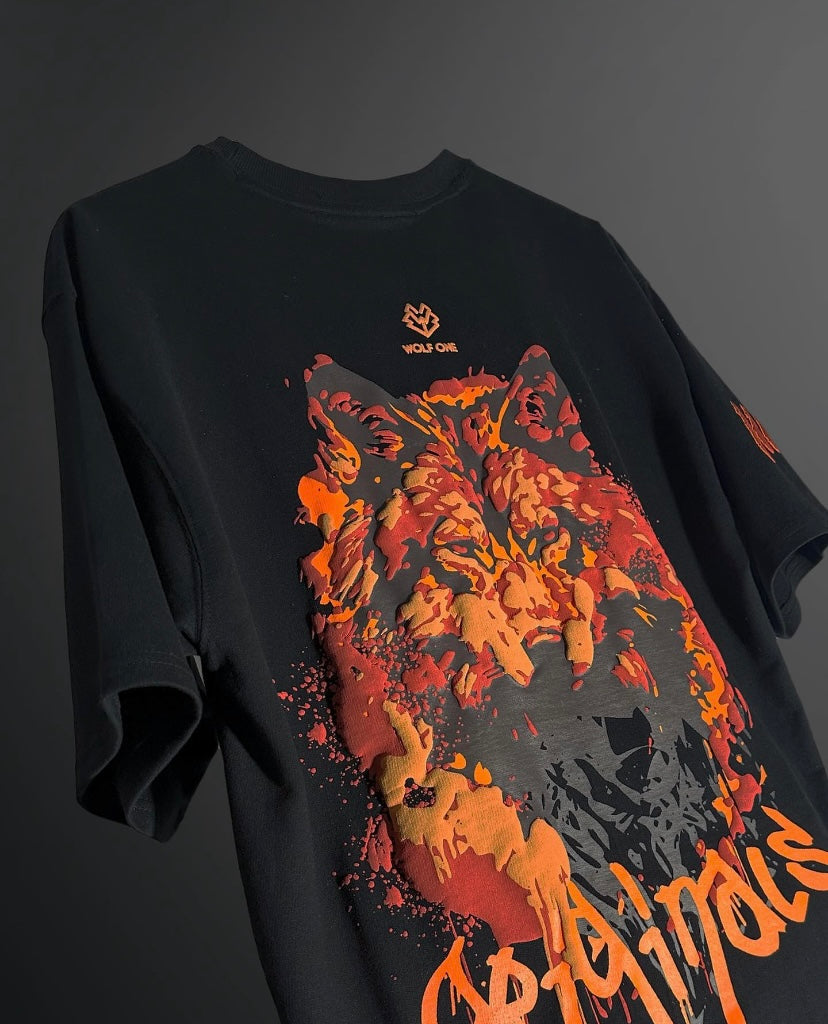 WEYRA x WOLFONE –Wolf Print Oversized Tshirt