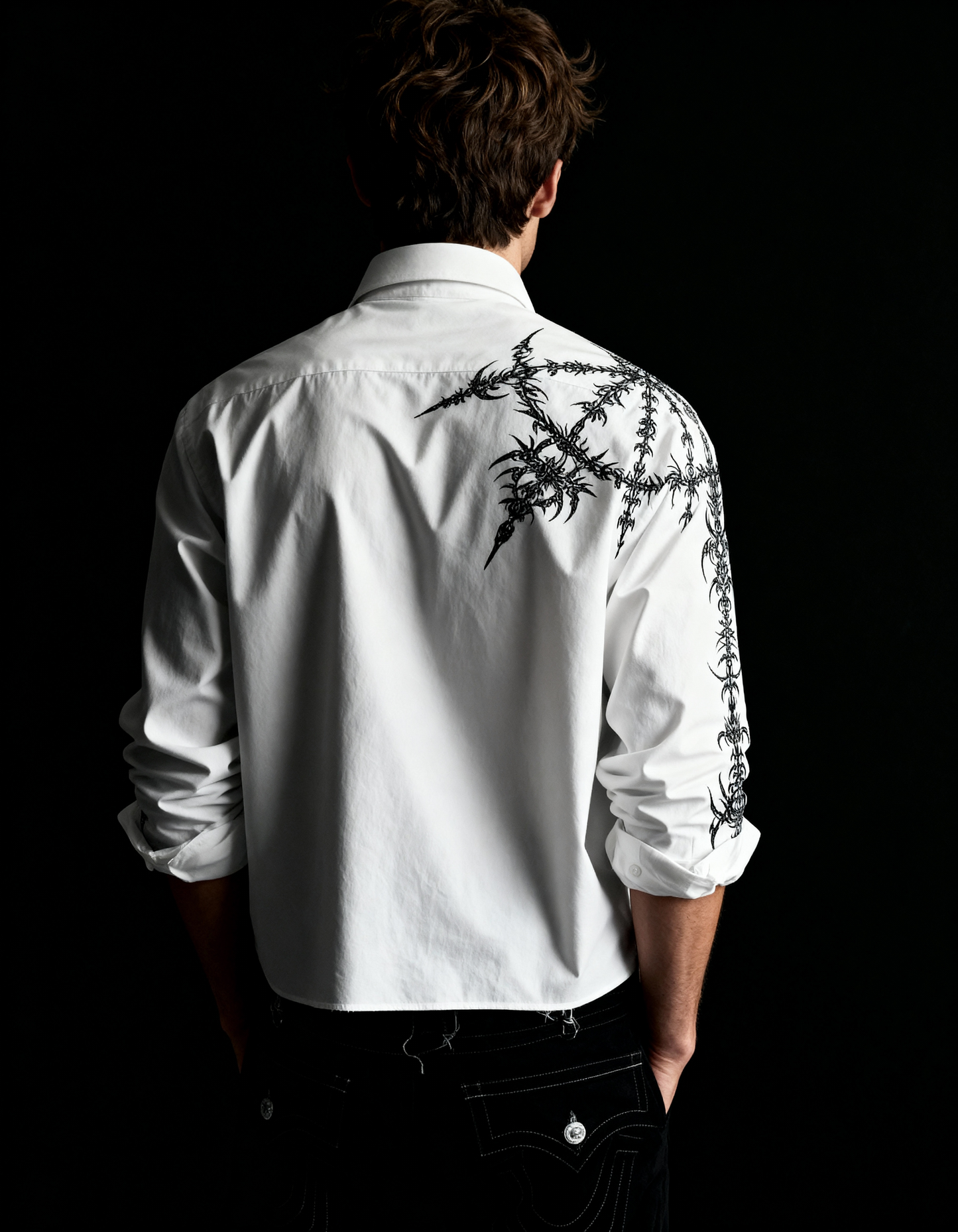 Crusher Embroidered Shirt - White