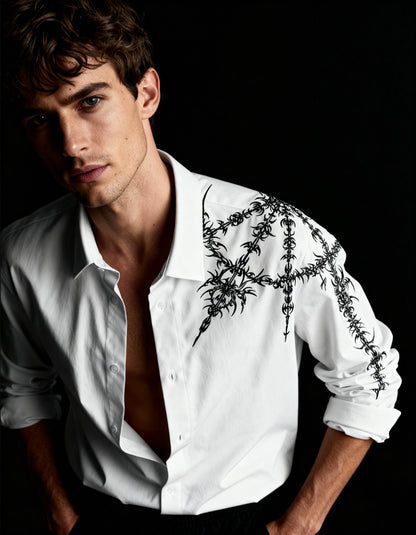 Crusher Embroidered Shirt - White
