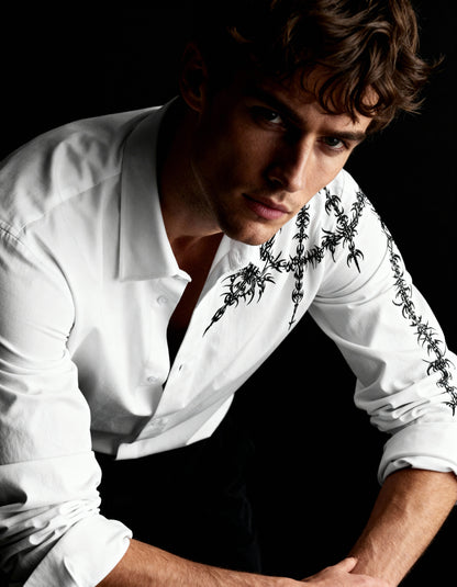 Crusher Embroidered Shirt - White