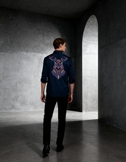 Divine Motion – Handcrafted Embroidery Shirt