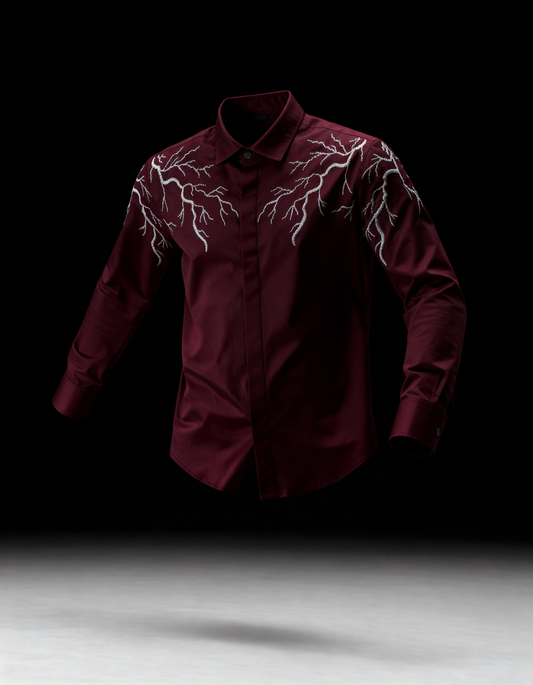 The Stormline – Handcrafted Embroidered Shirt