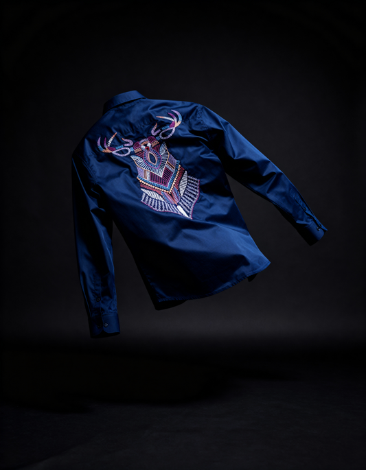 Divine Motion – Handcrafted Embroidery Shirt