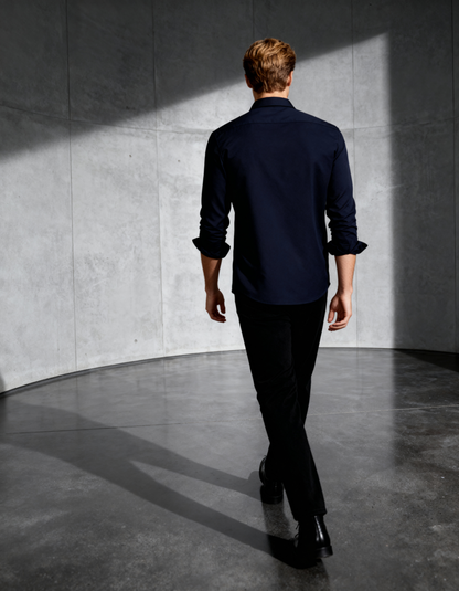 Stormline (blue) – Handcrafted Embroidered Shirt