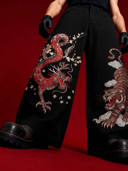 Midnight Drakon Embroidered Trousers Pre-Order · Dispatch within 10 days from order date