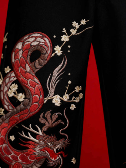 Midnight Drakon Embroidered Trousers Pre-Order · Dispatch within 10 days from order date