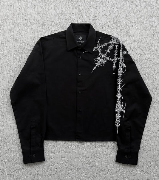 Crusher Embroidered Shirt - Black