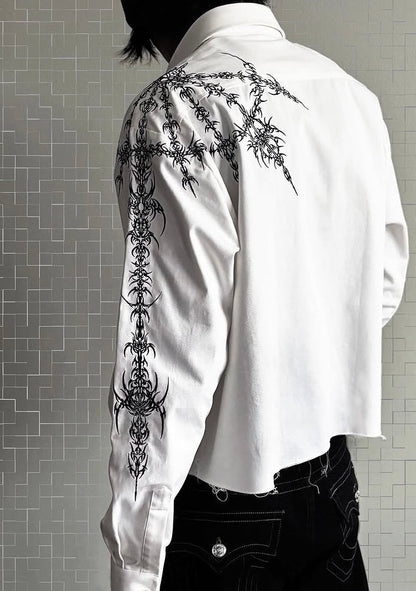 Crusher Embroidered Shirt - White