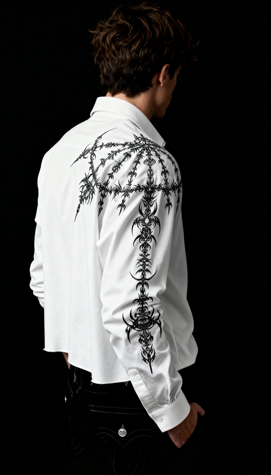 Crusher Embroidered Shirt - White
