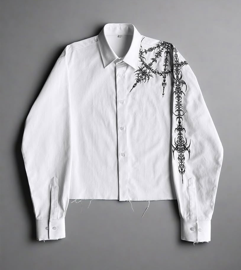 Crusher Embroidered Shirt - White